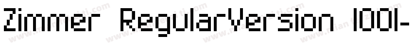 Zimmer RegularVersion 1001字体转换